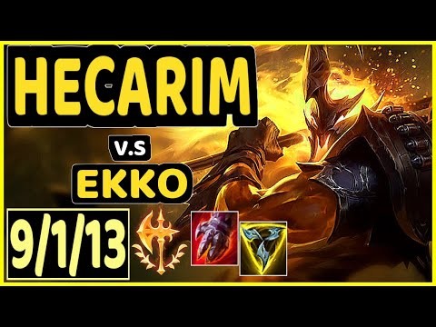HECARIM vs EKKO - 9/1/13 KDA JUNGLE GAMEPLAY - NA Ranked GRANDMASTER