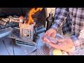 Sumo Steak Sandwich Broiling Prototype Stove Stand Test G2 5 Firebox Wood Fired Camping Food
