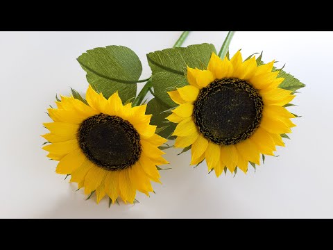How To Make Sunflower Paper Flower / Paper Flower / Góc nhỏ Handmade