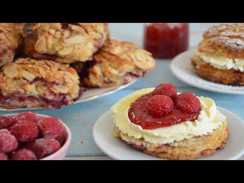 Raspberry and Almond Scones
