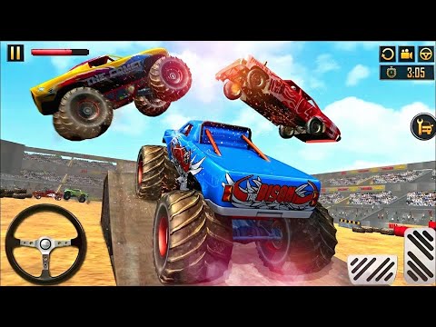 Monster Truck Demolition Derby Racing Simulator Game - US Police Monster Trucks Crash - BK Gaming