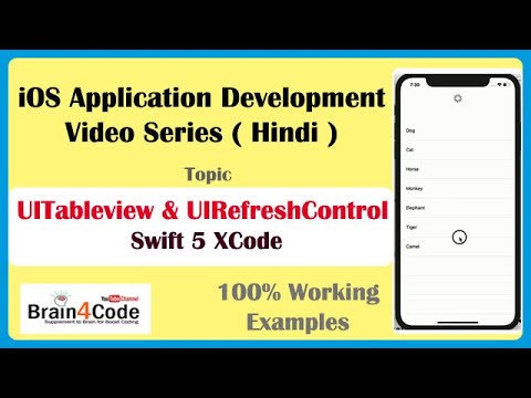 Pull to Refresh TableView with UIRefreshControl in Swift 5 XCode | Hindi | UITableView with Refresh