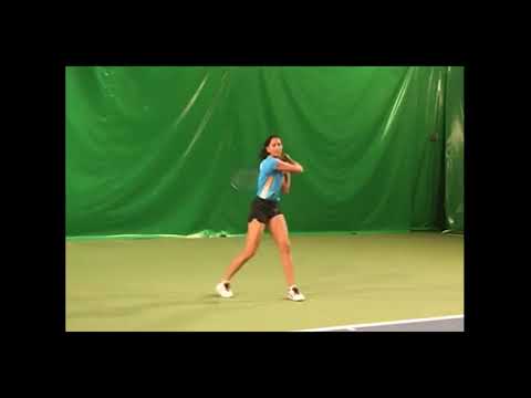 Karman Kaur Thandi practice - BJK Cup Latvia