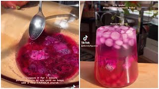 Dragonfruit boba recipe | tiktok food recipes | tiktoks | food tiktoks #shorts