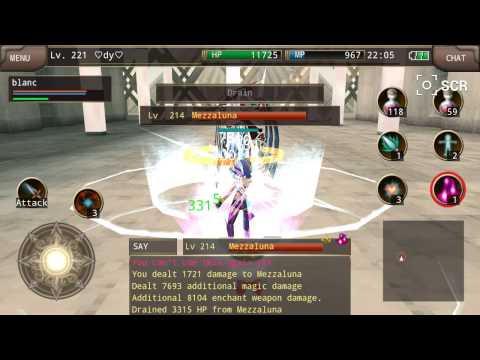 Iruna Online - Enchanter (Lv 221) vs Mezza (Mblade)