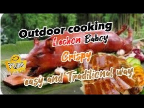 Outdoor cooking | lechon baboy | crispy skin #yummyfood #deleciousfood