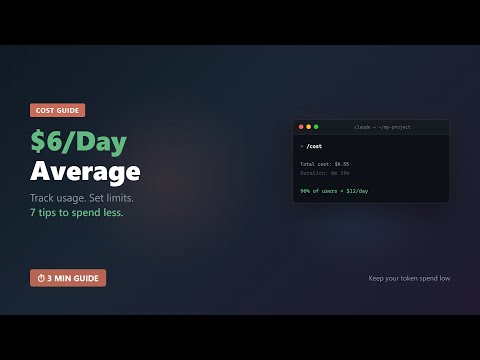 Claude Code — Manage Costs: $6/Day Average, 7 Tips to Spend Less