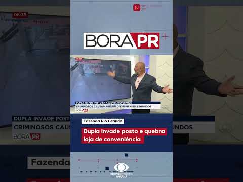 🚨 Dupla invade posto em Fazenda Rio Grande
