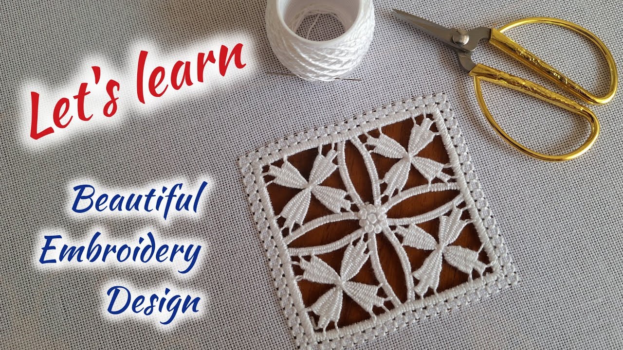 Hand embroidery 🪡  : Practical hand embroidery design tutorial  , hardanger embroidery technique