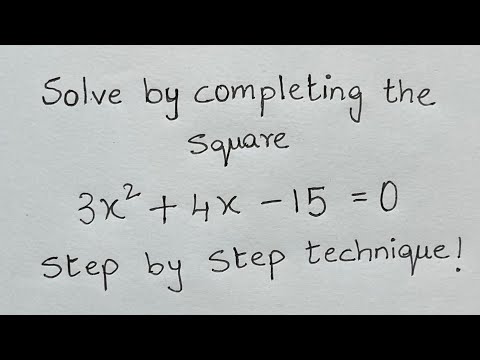 Solve by completing the square | Step by Step Technique