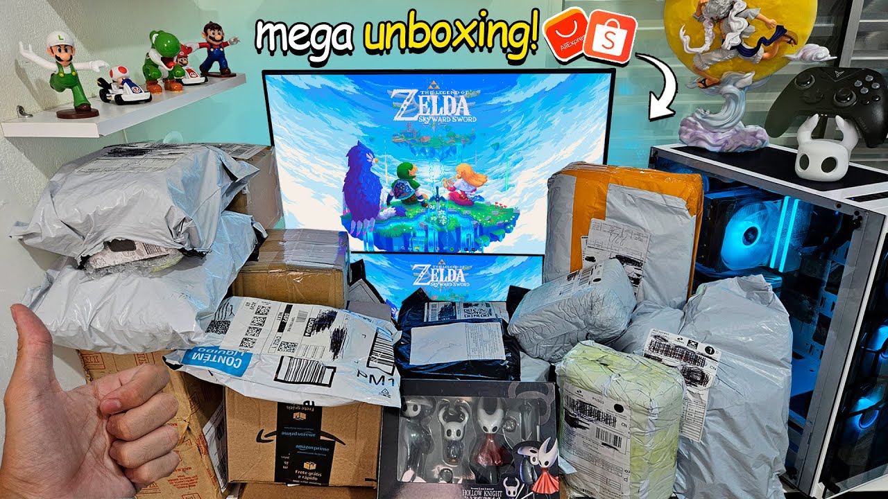 Primeiro Mega Unboxing de Compras em 2025! (MUITA coisa kkk)