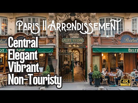 [4K] Lunchtime in Hidden Paris 🍽️👞 | II Arrondissement Walk Tour: Arcades & Quiet Streets