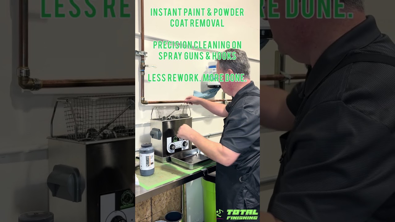 Total Finishing Ultrasonic Cleaner and TF Sonic33 cleaning fluid are the best way to clean equipment