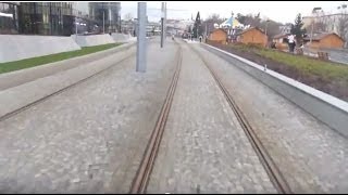 Jízda tramvají Vario LF+/o v Olomouci na lince 3 //New tram line tram line 3 in driver cab Jízda tramvají Vario LF+/o v Olomouci na lince 3 //New tram line tram line 3 in driver cab