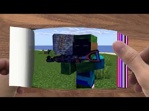 FLIPBOOK   Monster School  VISITING HORROR SCP 087 STAIR   Minecraft Animation016