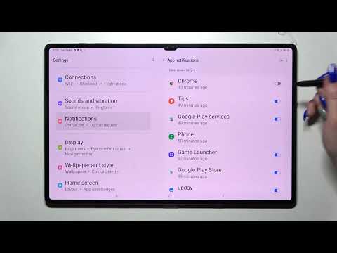Samsung Galaxy Tab S8 Ultra - How To Turn On & Off App Notifications