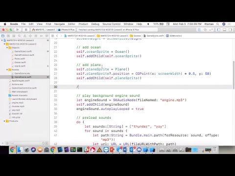 MAPD724 - W2018 - Lesson 3 - Part 2 - SpriteKit Continued