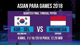 Link Live Streaming Badminton Tunggal Putra, Indonesia Vs Korea Selatan Asian Para Games 2018