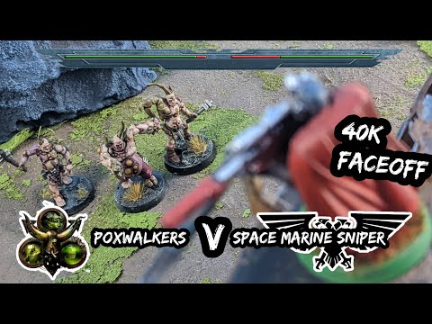 40K Faceoff: 3 Poxwalkers vs 1 Space Marine Scout Sniper
