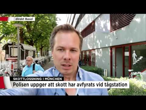 Polis skjuten i Munchen - Nyheterna (TV4)