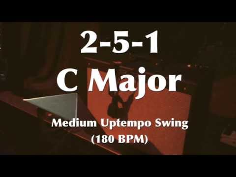 2-5-1 Jazz Practice - Medium Fast Swing Backing Track (C)