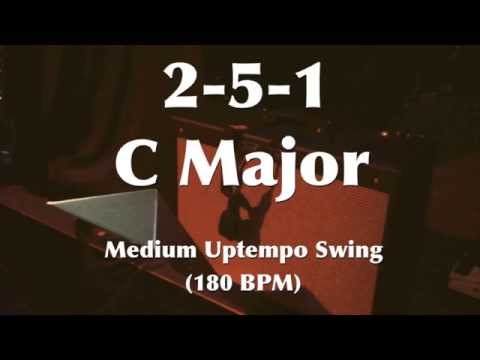 2-5-1 Jazz Practice - Medium Fast Swing Backing Track (C)