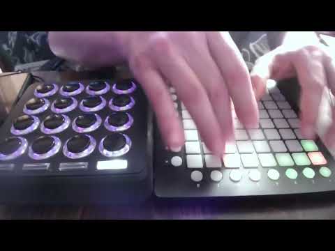 Finger drumming HYPERJAZZ/JUNGLE on the Novation Launchpad mini/MIDI Fighter