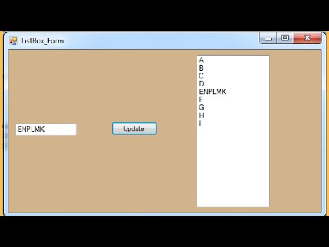 C# Tutorial - How To Update ListBox Selected Item In C# [ with source code ] Video