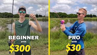 Beggner With $300 Tackle VS Pro With Kid Rod!