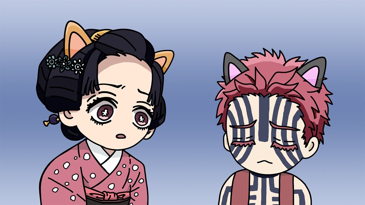 【鬼滅の刃】猗窩座ねこミーム（AKAZA CAT MEMES）【Demon Slayer】