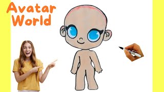 How To Draw Avatar World Character,Easy Drawing,Step by Step