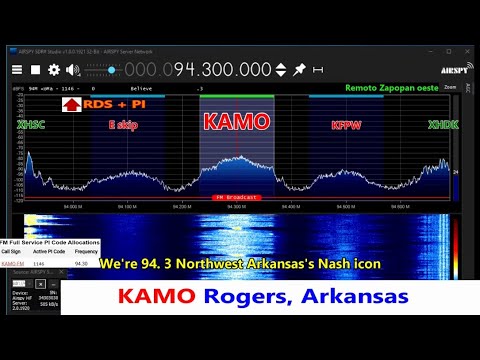 94.3 KAMO - Rogers, Arkansas captada en Zapopan (oeste), México