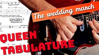 The wedding march Queen guitar lesson tutorial cover