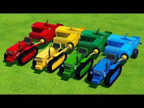 CUT GRASS AND MAKE BALES WITH OLD FIAT TRACTORS - Farming Simulator 22