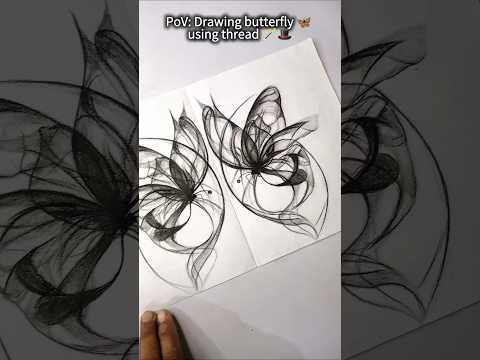 Drawing using thread #shorts #art #ayushikaart