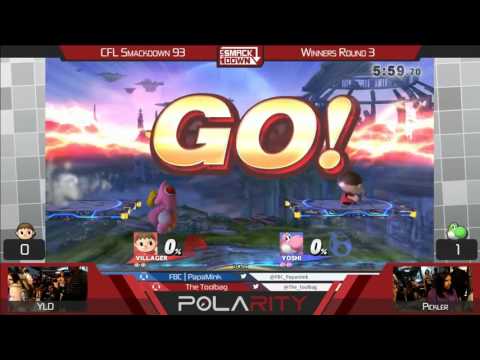 CFL Smackdown 93 WiiU - YLD (Villager) vs Pickler (Yoshi) - Winners R3