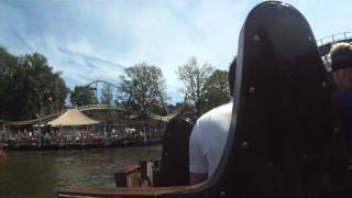 preview picture of video 'Vliegende Hollander Roller Coaster Efteling (water attraction) on board with GoPro.'