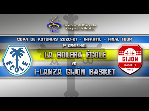 Emision Partido Semifinal Copa Asturias Infantil La Bolera Ecole - i-Lanza Gijon Basket Azul