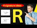 R signature style | Signature style of my name | R signature ideas