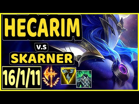 HECARIM vs SKARNER - 16/1/11 KDA JUNGLE GAMEPLAY - NA Ranked DIAMOND