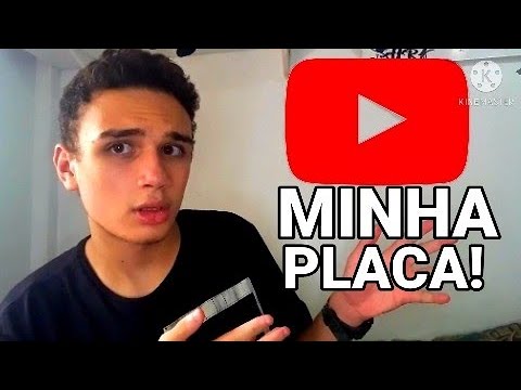 GANHEI UMA PLACA DO YOUTUBE!!!