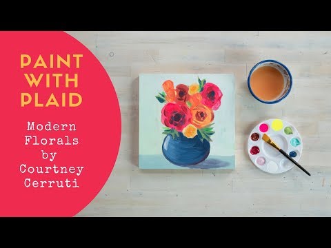 Learn To Paint Parties: Paint Along Modern Florals Tutorial