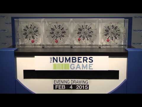 Evening Numbers Game Drawing: Wednesday, February 4, 2015