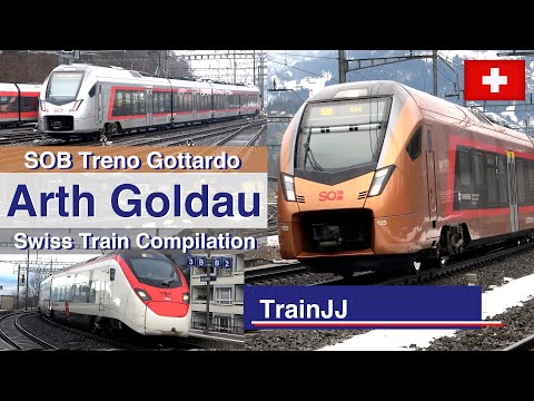 🇨🇭 4k Swiss trains Compilation | Arth-Goldau | Treno Gottardo - VAE Voralpen-Express SOB Sudöstbahn