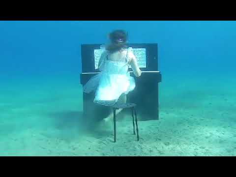 Pianist Tatiana Stupak plays under the Mediterranean!