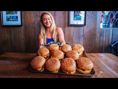 £1,000 If I Can Eat 10 Cheeseburgers In 10 Minutes | The Red Dog Burger Challenge