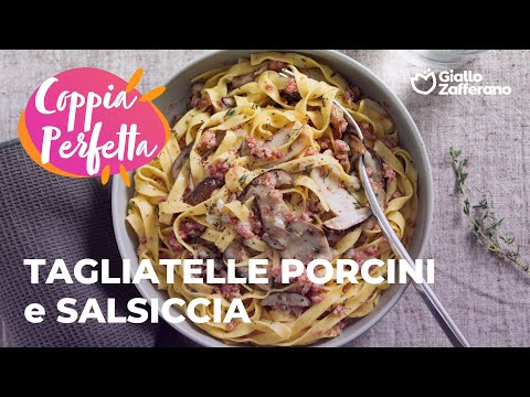 TAGLIATELLE FUNGHI PORCINI e SALSICCIA: la COPPIA PERFETTA dell'AUTUNNO๐๐๐