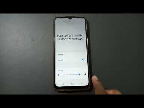 samsung m32 prime edition font size setting, how to increase and decrease font size
