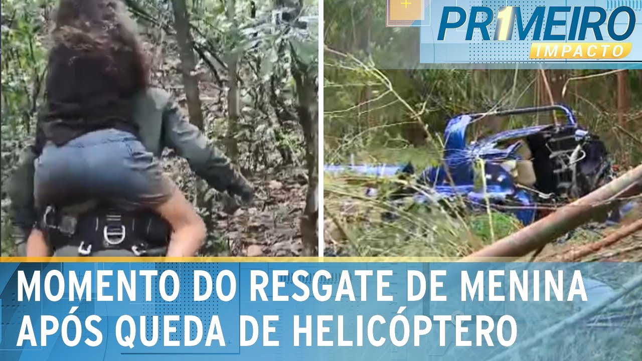 Criança é resgatada após queda de helicóptero em Caieiras (SP) | Primeiro Impacto (17/01/25)
