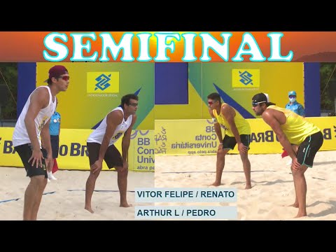 VITOR FELIPE/RENATO vs ARTHUR L/PEDRO Circuito Brasileiro de Vôlei de Praia OPEN 1 Etapa SEMI FINAIS
